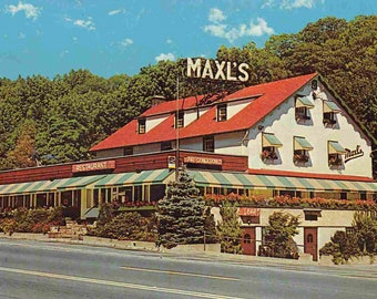 Maxl's Restaurant White Plains Westchester County New York 1960s postcard