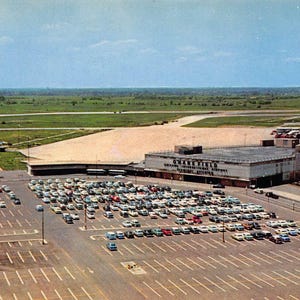 Chicago O'Hare Airport Aerial View Illinois 1960s postcard