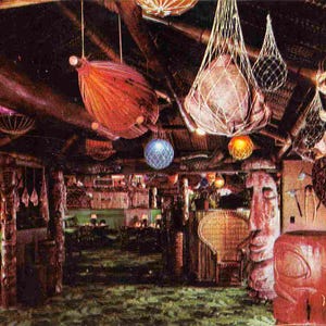 Trader Vic Restaurant Palmer House Interior Chicago Illinois carte postale des années 60