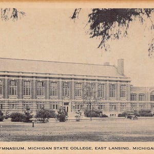 Womens Gymnasium of State College of Unis East Lansing MI 1940er Jahre Postkarte
