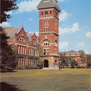 Heavilon Hall Clock Tower Purdue University Lafayette Indiana 1960s postcard