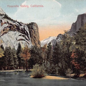 Carte postale des années 1910, Yosemite Valley National Park, Californie