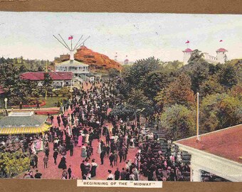 Midway Willow Grove Amusement Park Philadelphia Pennsylvania 1910c postcard