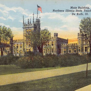 Bâtiment principal de la Northern Illinois State University De Kalb IL 1910c Carte postale