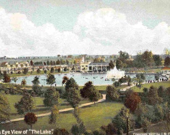 The Lake Willow Grove Amusement Park Philadelphia Pennsylvania 1910c postcard