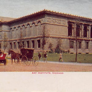 Cartolina dell'Art Institute di Chicago, Illinois, anni '10