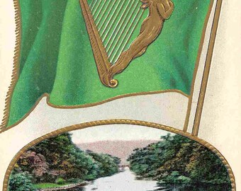 St Patrick Day Meeting of Waters Kilarney Ireland Holiday Greetings 1910 postcard