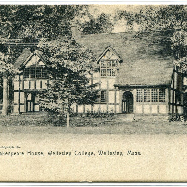 Shakespeare House Wellesley College Wellesley Massachusetts 1907c postcard