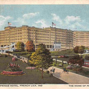 French Lick Springs Hotel French Lick Indiana 1918 Postkarte