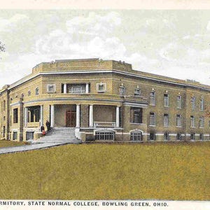 Dormitorio femminile Bowling Green State University Ohio cartolina anni '20