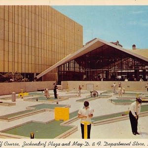 MiniGolf Platz Platz Zeckendorf May D&F Kaufhaus Denver Colorado 1950er Jahre Postkarte