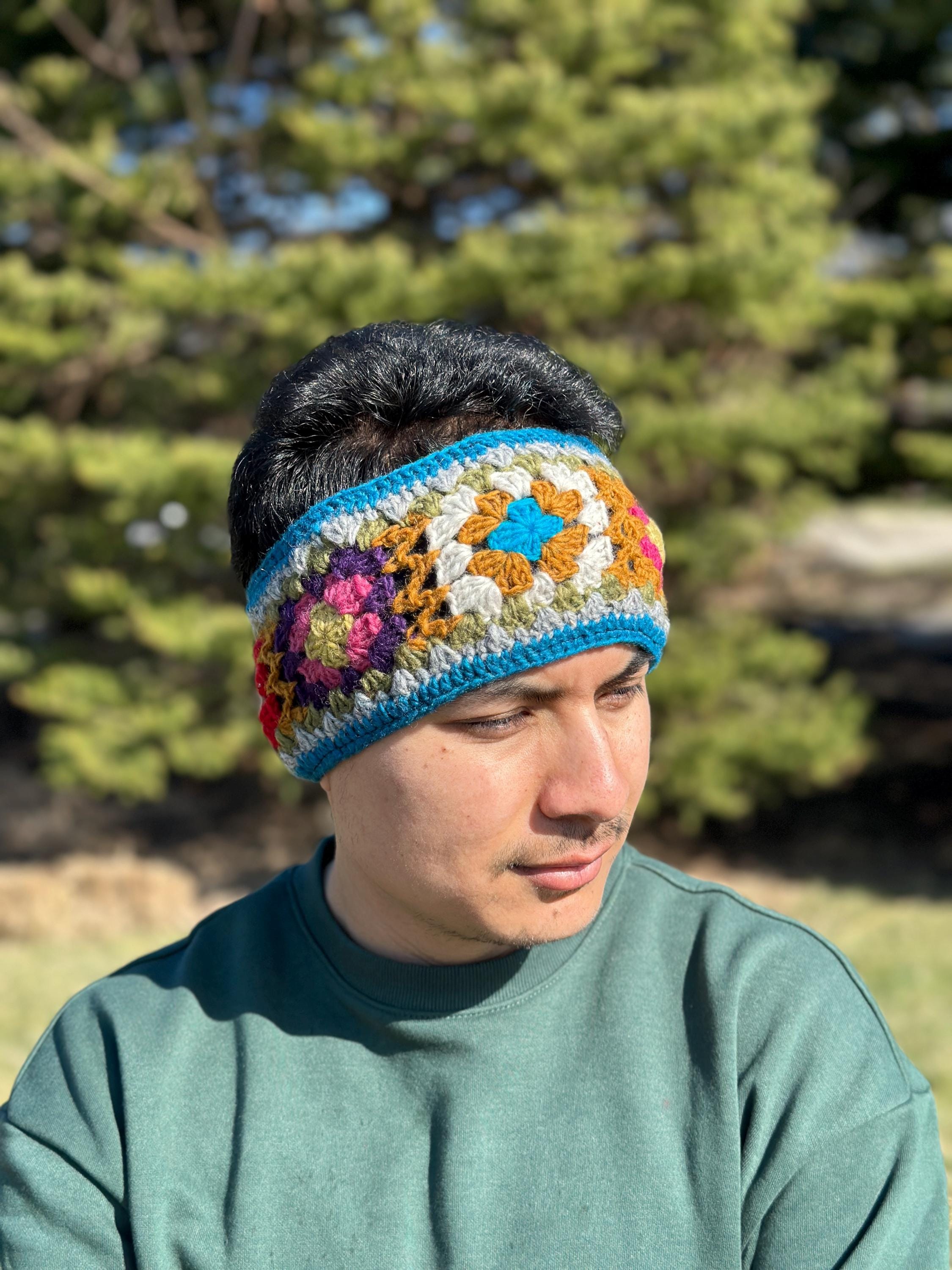 Handmade Wool Crochet Headband | Nepal Boho Ear Warmer - Etsy display picture 1