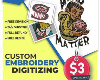 Custom Embroidery Digitizing Service: DST, PES, and More