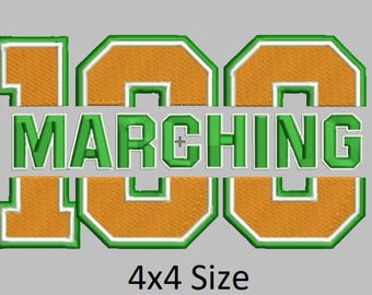 100 Marching design for left chest size include all files