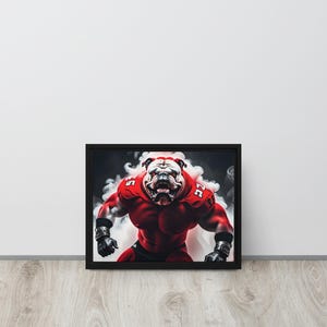 Framed Georgia-Inspired AI Art canvas