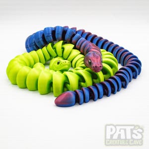 Articulated Ball Python 3D Printed Reptile - Cute Snake lover Gift - Kid gift - Party favors - Snake Room Decor - Reptile Gift - Snake Toy