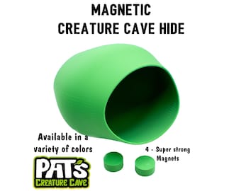 Creature Cave Large Magnetic Gecko Hide - Magnetic Reptile Cave - Gecko enclosure decor - Gecko Habitat accessories - Multiple Colors