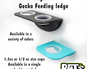 Magnetic Reptile Feeding Ledge - Gecko Feeding Ledge - Reptile Tank Food Ledge - Cute Reptile Tank Decor -Gecko accessories - Gecko Supplies