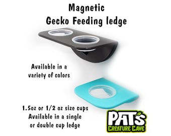 Magnetic Reptile Feeding Ledge - Gecko Feeding Ledge - Reptile Tank Food Ledge - Cute Reptile Tank Decor -Gecko accessories - Gecko Supplies
