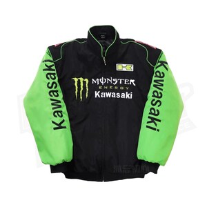 Y2K F1 Bomber Jacket – Vintage Motorsport Racing Jacket with Logo Accents | Unisex Retro Style for Men & Women