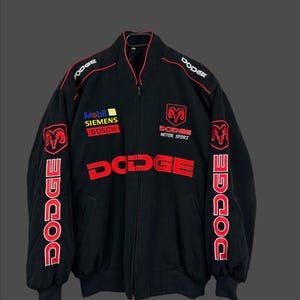 Y2K F1 Bomber Jacket – Vintage Motorsport Racing Jacket with Logo Accents | Unisex Retro Style for Men & Women