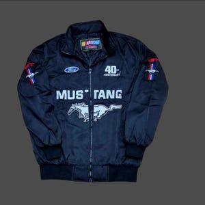 Y2K F1 Bomber Jacket – Vintage Motorsport Racing Jacket with Logo Accents | Unisex Retro Style for Men & Women