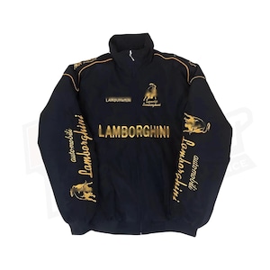 Y2K F1 Bomber Jacket – Vintage Motorsport Racing Jacket with Logo Accents | Unisex Retro Style for Men & Women
