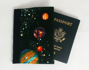 Solar System Passport Wallet planet women passport cover men constellation passport case universe passport holder zodiac gift travel gift