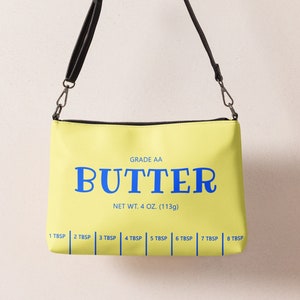 Butter Purse, funny Crossbody bag, novelty purse, butter gift woman, Foodie Gift, Baker Gift, Chef Gift, small crossbody bag, butter lover