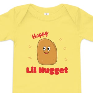 Lil Nugget Onesie, Funny Baby Onesies, chicken nugget, baby shower, cute baby oneise, little nugget onesie, baby boy bodysuit, foodie gift