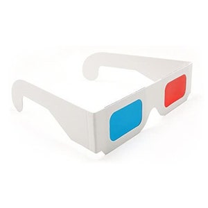 3D Glasses, red blue, anaglyph, movie, red cyan image 1