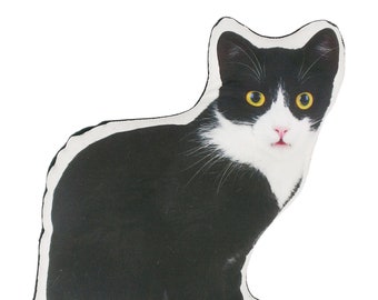 Tuxedo Cat Pillow cat mom gifts for cat lovers crazy cat lady cat lover gift cat cushion cute pillows cat owner gifts