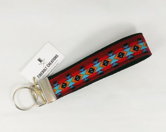 Aztec Native Indian Maya Pattern Navajo ID Name Badge Retractable Reel
