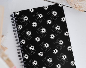 Soccer Notebook, sports journal, Spiral notebook, a5 notebook, dot planner, soccer diary, soccer gift, notepad, soccer coach gift