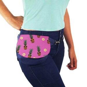 Beabes Aloha Post Waist Packs Modern Brush Hawaii Hello Hi Abstract Ink Black Word On White Drawn Fanny Bags With Headphone Hole Hiking Camping Fishin Aloha Vibes Fanny Pack, Tropical Waist Bag, Hawaiian Style Belt