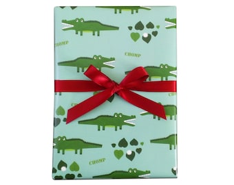 Alligator Wrapping Paper sheets crocodile gift wrap florida gators louisiana animal art gift wrapping paper scrapbooking gator packaging