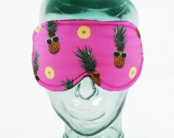 Pineapple Eye Mask beach blindfold hawaiian sleep mask tropical travel gift luau college student gift florida