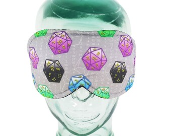 D20 Sleep Mask dnd gifts eye mask polyhedral dice eye pillow gamer sleeping mask geek wedding blindfold rpg dice dungeon master travel gift