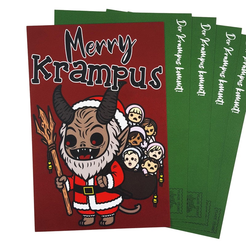 Krampuskarten - Etsy