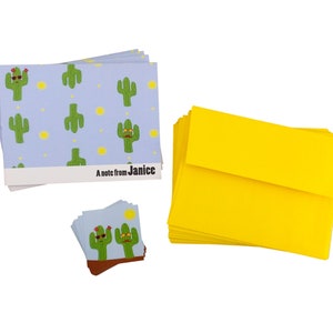 Cartes de correspondance personnalisées Ensemble de cartes de remerciement cactus succulentes invitation d'anniversaire cartes vierges cactus cartes de voeux cadeau enseignant ensemble de papeterie