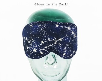 Constellations Sleep Mask astronomy gifts blindfold star map eye mask astrology sleep aid glow in the dark