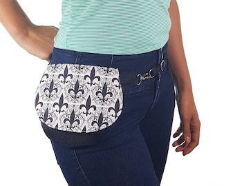 Fleur De Lis Fanny Pack Louisiana Art Hip Bag new orleans waist bag mardi gras bum bag saints belt pouch