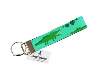 Alligator Key Fob crocodile key chain cute louisiana florida gators vegan gift for women