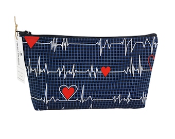 Medical Zipper Pouch: Heart Monitor Design, Nurse Doctor Gift