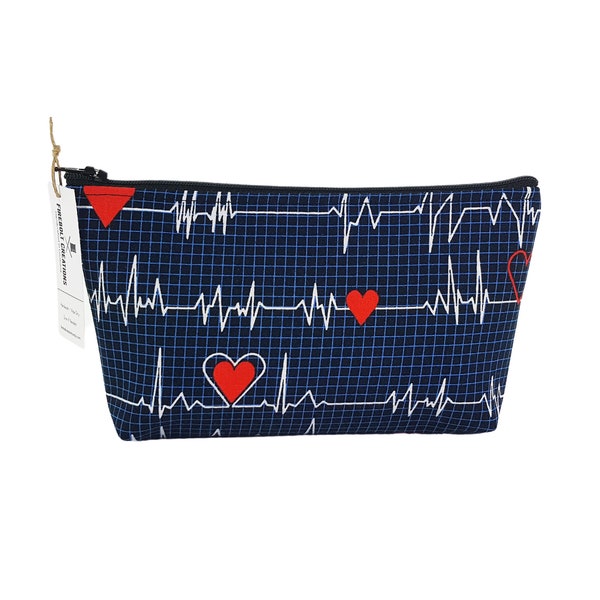 Medical Toiletry Bag Nurse Doctor Makeup Pouch Shaving Case First Aid Medicine Pill Zipper Washable Red ER tech gift heart man emergency