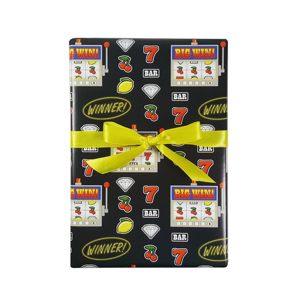 Casino Wrapping Paper Slot Machine gift wrap las vegas poker vegas wedding bingo packaging gambling scrapbooking paper cute wrapping sheets