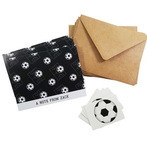 Soccer Stationary custom thank you cards personalized stationery sports note cards greeting invitations letter writing set