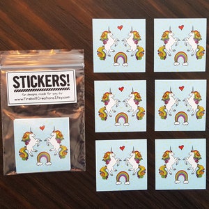 Unicorn Stickers Rainbow sticker pack unicorn envelope seals laptop stickers planner stickers unicorn decal pride party favors