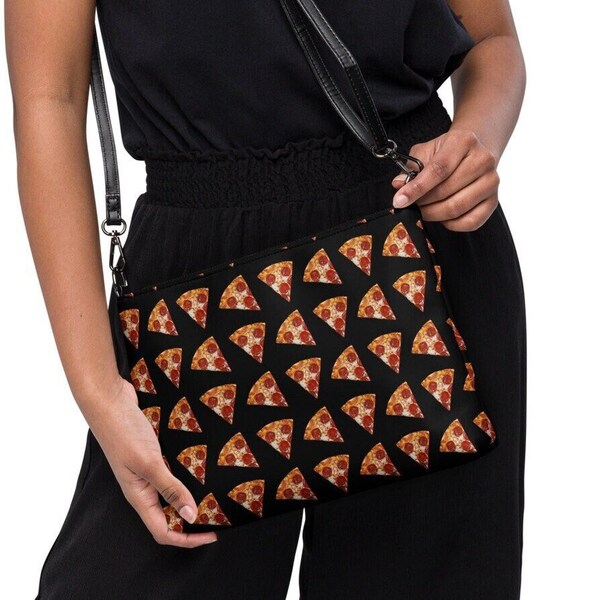 Pattern Print Pizza Crossbody Bags