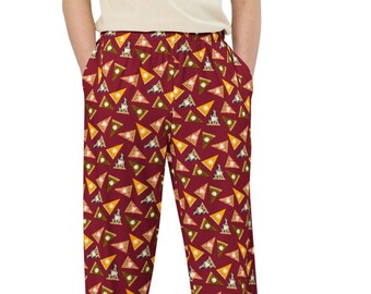 Pie Pajama Pants, Thanksgiving pants, funny mens sweatpants, unisex loungewear, womens wide-leg pants, fall pajamas, plus size sweatsuit